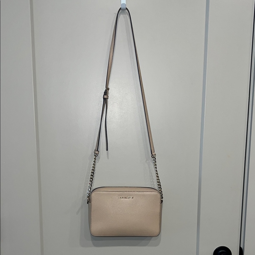 Michael Kors Beige Crossbody Bag Gently Used
